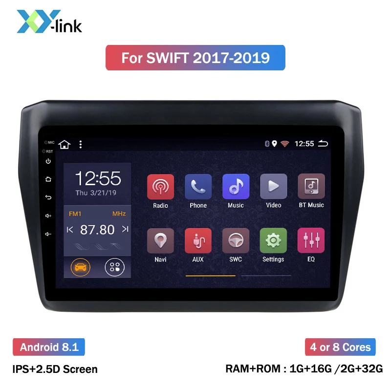  9 inch 2.5D Octa Core Android 8.1 Car DVD Multimedia Player For Suzuki Swift 2017 2018 2019 GPS Nav