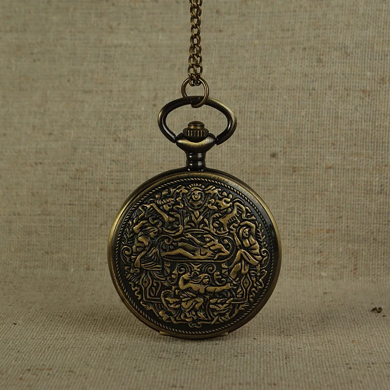 8056 Orologio Da Tasca Donna Multi-Donna Grande Donna Orologio Da Tasca Retrò In Bronzo Orologio Da Tasca Classico Da Donna Murale