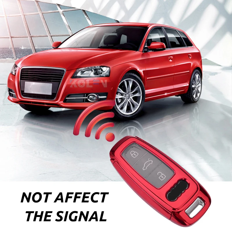 Nuova copertura della cassa chiave a distanza dell'automobile del PC di TPU per Audi A6 A7 A8 e-tron C8 Q8 2018 2019 2020 accessori automatici della protezione del supporto chiave - H78b56c01ed424ec1a4378e694bbb873dI