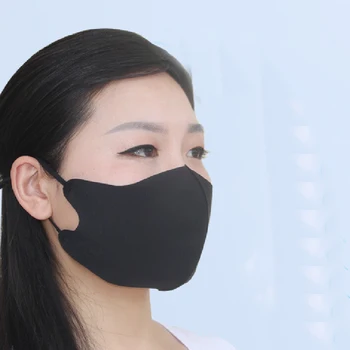

5PCS Cotton Sun Protect Mask Dust-proof Anti-Smoke Washable Mask Adjustable Pure black Anti-dust Anti Bacterial Masks Men Women