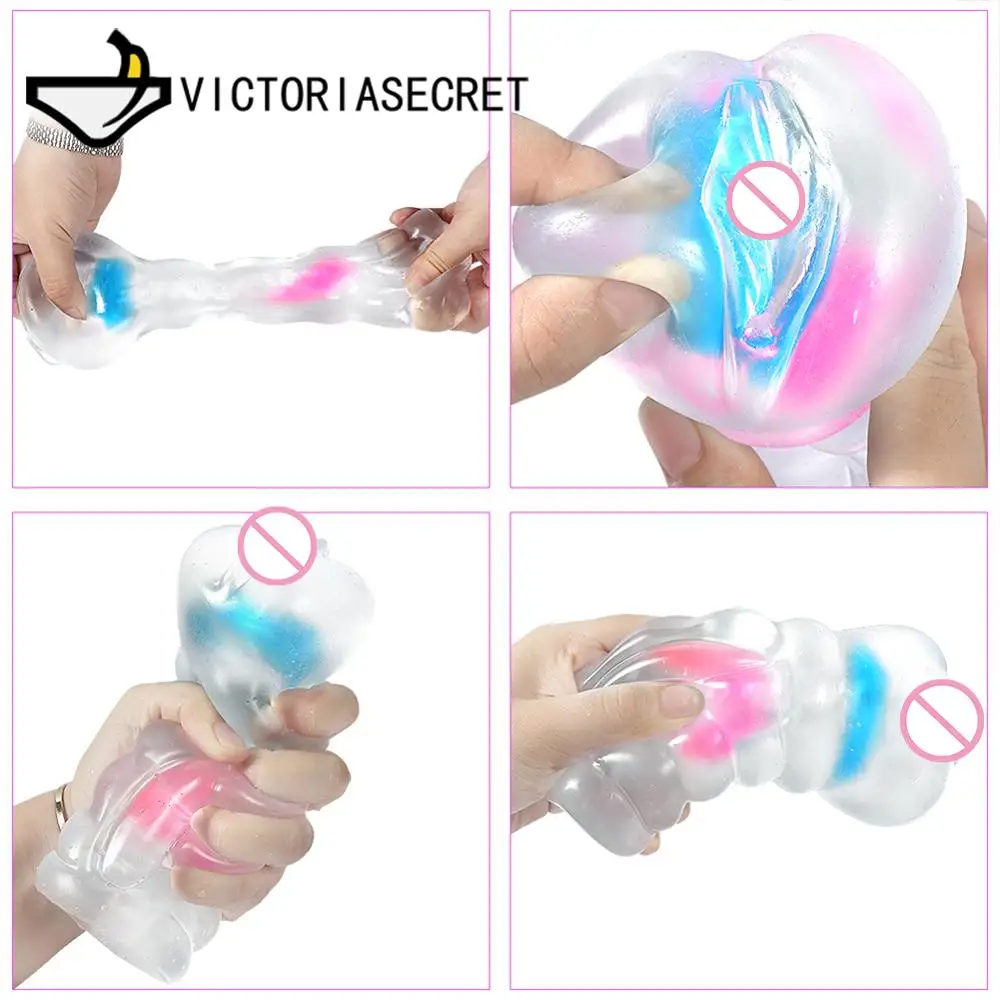Soft Transparent silicone Sex Doll Male Masturbator 3D vagina Sex toys for men fake pussy licking sex toys for men masturbatings