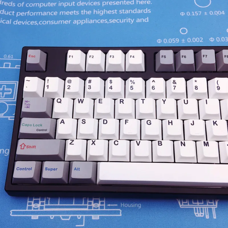 PBT Сублимации Брелки ретро цвет слова механическая клавиатура выделенная оригинальная высота Keycap