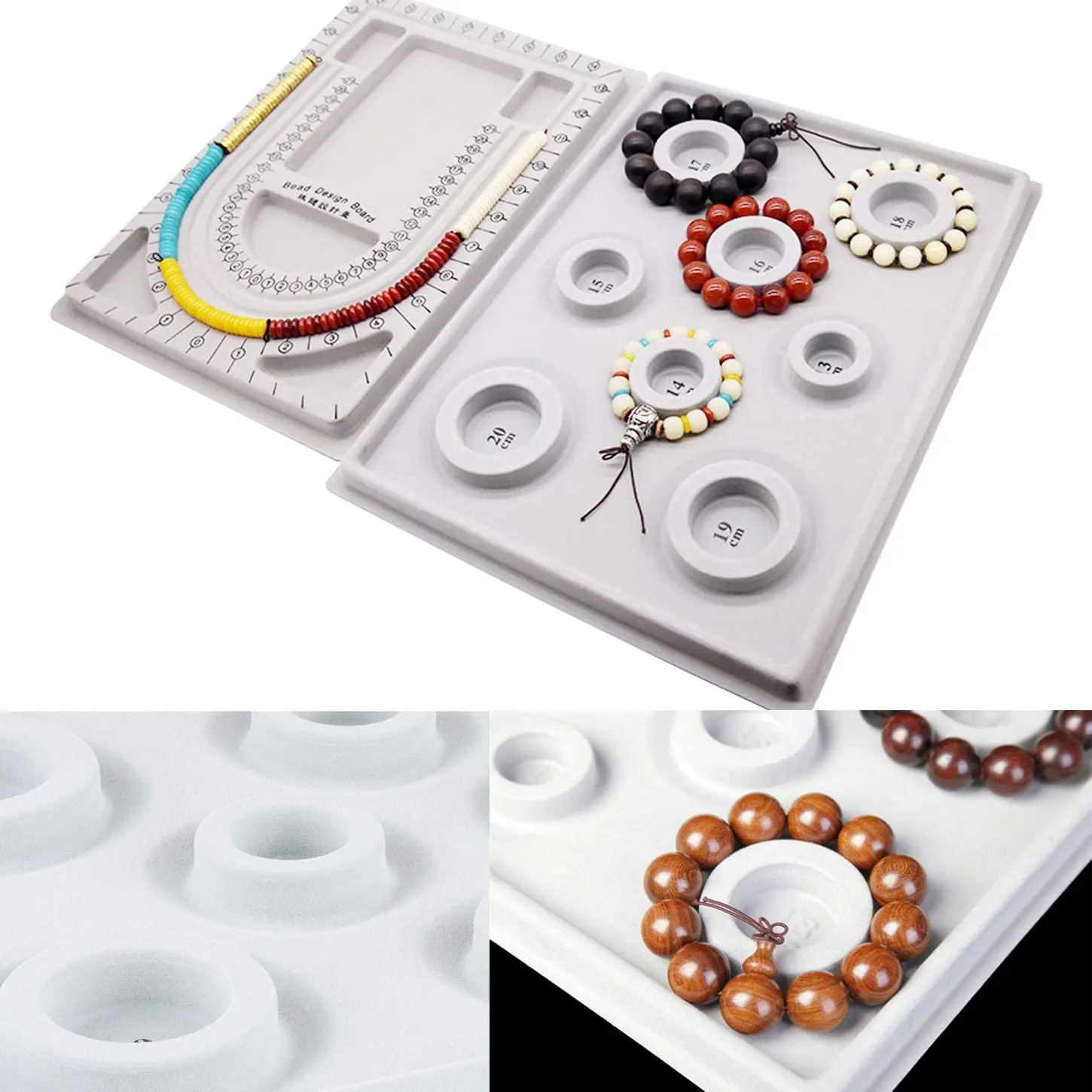 Gray Flocked Bead Board For Diy Bracelet Necklace Beading Jewelry Making  Organizer Tray Design Craft Measuring Tool Accessories - Jewelry Tools &  Equipments - AliExpress