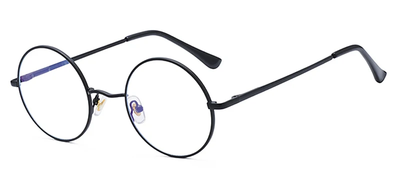 black with clear Peekaboo, женские круглые очки для компьютера, синий светильник, Ретро стиль, Золотой Металл, Ретро стиль, мужские оправы для очков, оптические прозрачные линзы, Прямая поставка - Цвет оправы: black with clear