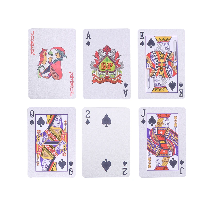 Евро водонепроницаемые ПВХ пластиковые игральные карты прочные Глод покерные карты креативная карточная игра черные игральные карты покерные пластиковые карты