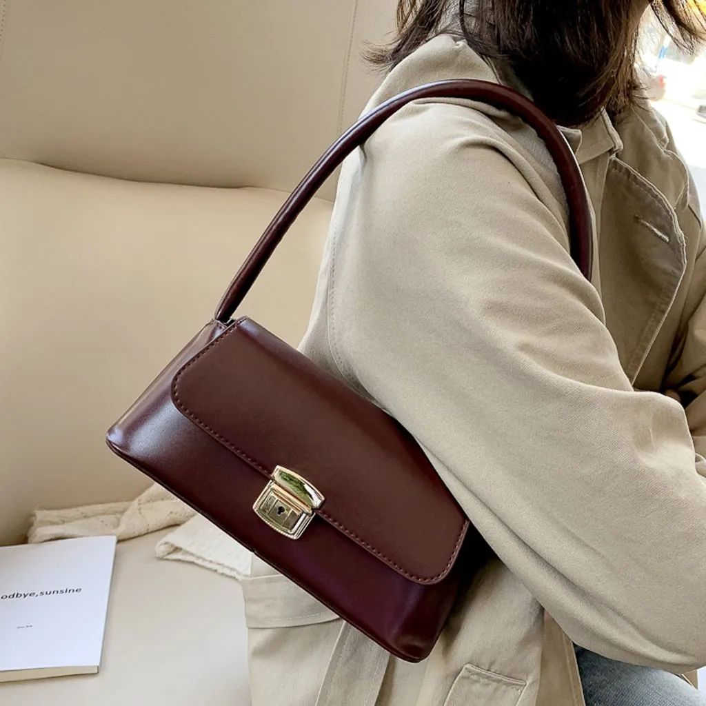 MAIOUMY сумка PU Hobos сплошной Универсальный с молнией для женщин новая сумка-тоут простая однотонная сумка через плечо ретро модные сумки трендовая сумка