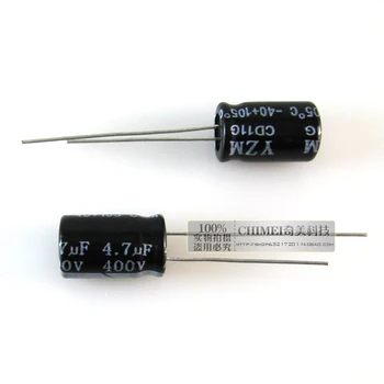 

Free Delivery. Electrolytic capacitor 4.7 UF 400 v 8 * 8 x12mm capacitor size 12 mm
