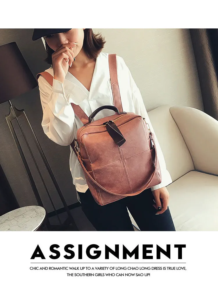 Модный кожаный женский рюкзак, анти-вор, женская сумка на плечо, большая емкость, водонепроницаемые Рюкзаки для путешествий, школьные сумки Mochilas