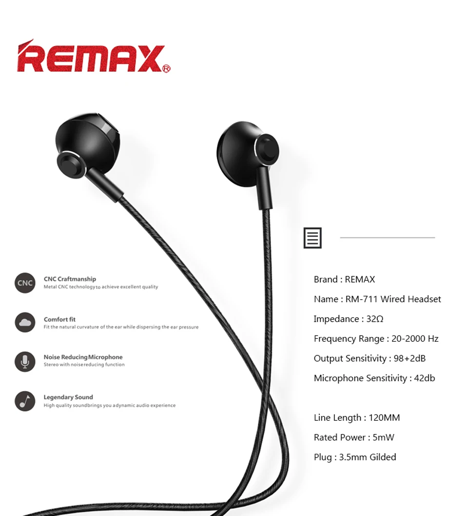 Remax Type-C Wired Earphone (RM-711A) - OTC.LK