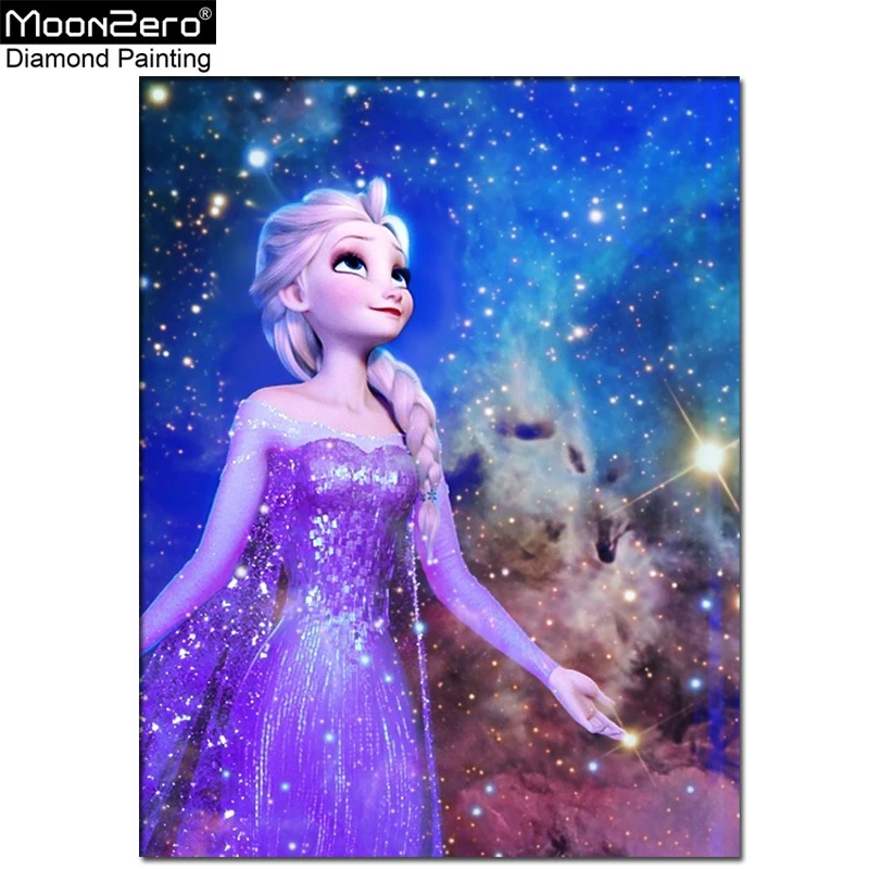 

New 5D Diy Round Resin Diamond Painting Queen Of Snow And Ice Cross Stitch Rhinestone Full Mosaic Embroidery Cartoon Home Decor