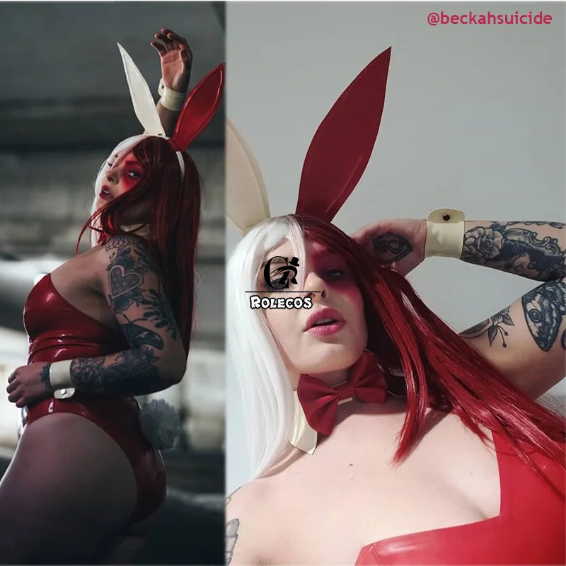 ROLECOS аниме MHA косплей волос Todoroki Shoto 80 см длинные женские волосы BNHA Косплей