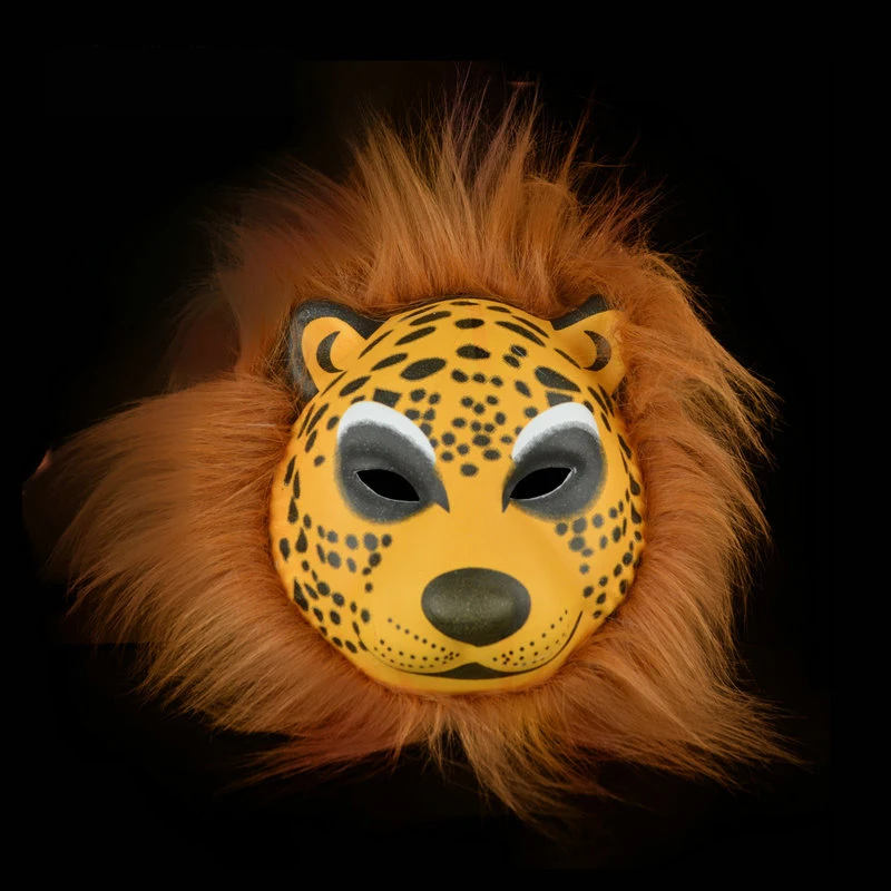Вечерние леопардовые маски на Хэллоуин, плюшевые тигровые маски, Эва, Имитация животных, маски на Хэллоуин, косплей, вечерние принадлежности, персональный подарок - Цвет: H02