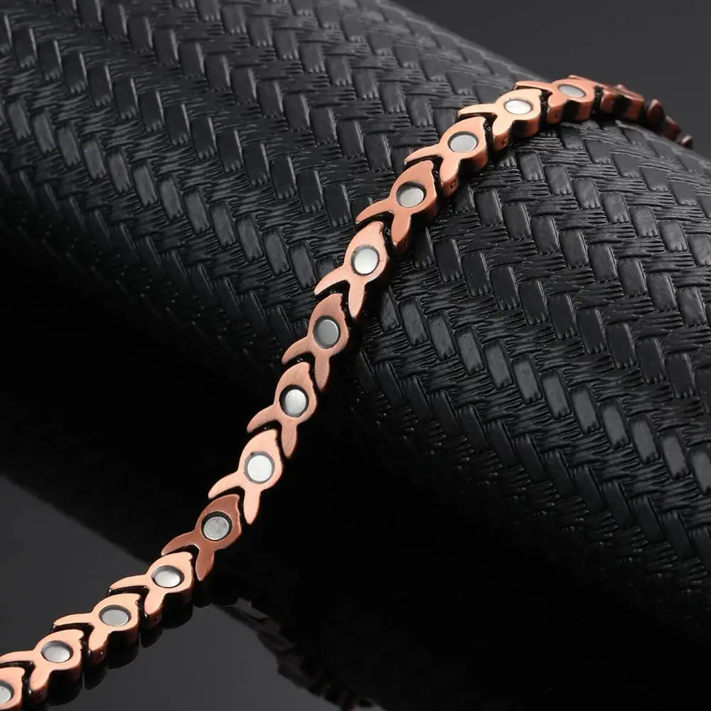 Pure Copper Magnetic Bio Energy Bracelets & Bangles for Women Healing Magnet Bracelet Blood Pressure Female Jewelry Wholesale