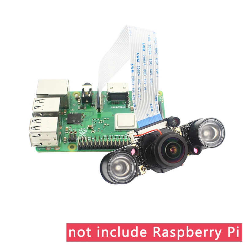 Raspberry Pi 4 Модель B IR-Cut камера 175 градусов рыбий глаз 5MP камера фокусная регулируемая камера для Raspberry Pi 4B/3B+/3B