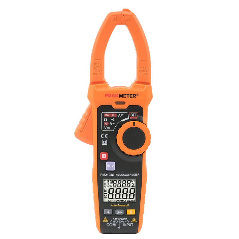 PEAKMETER PM2128S умный Ручной цифровой измеритель напряжения 1000 А измерения тока