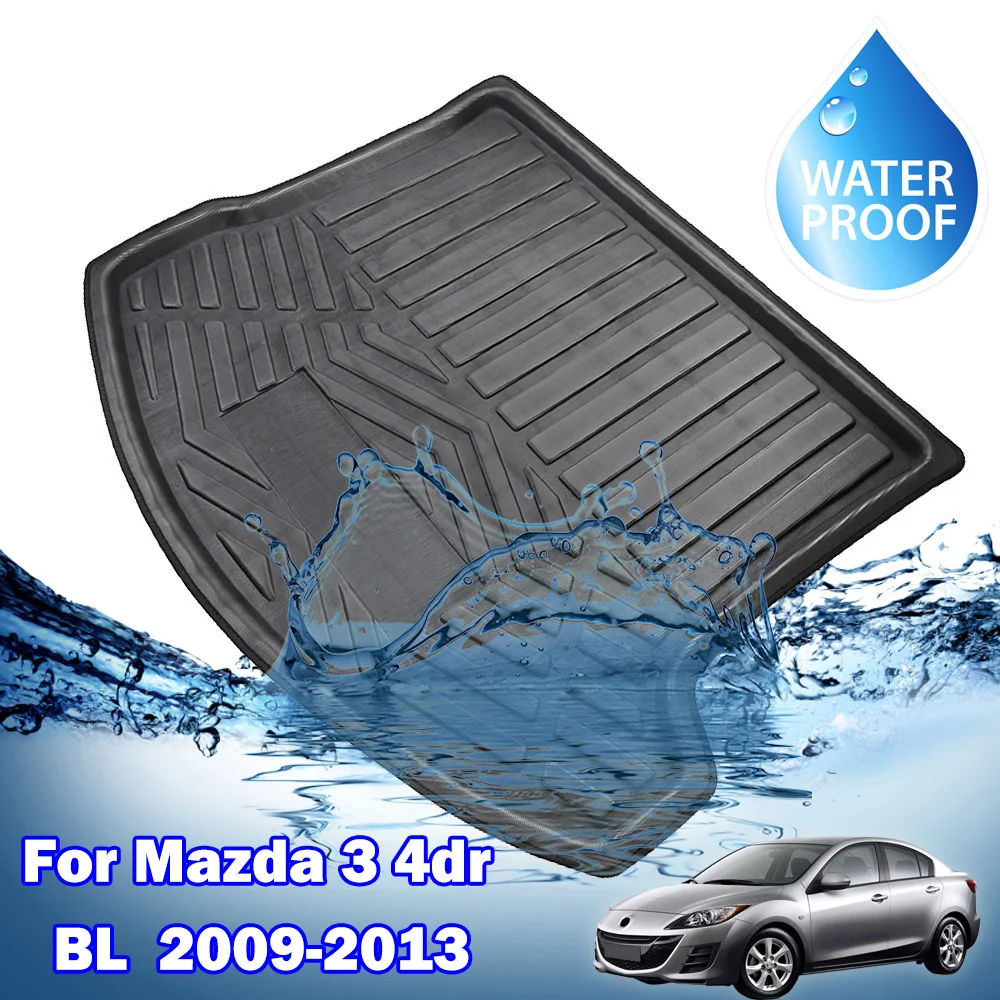 For Mazda 3 BL 4 door Sedan Saloon 2009 2013 Car Cargo Boot Liner Tray Rear Trunk Floor Mat Luggage Carpet 2010 2011 2012|protector|protector