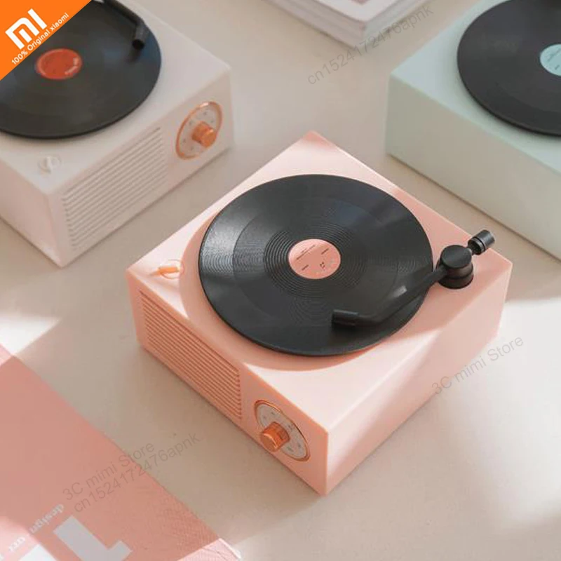 Player sem Fio Casa de Volume Móvel com Subwoofer Xiaomi Retro Record Bluetooth Mini Speaker Alto Nostálgico Telefone