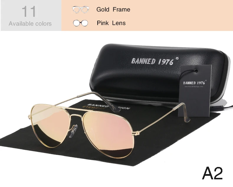 big frame sunglasses BANNED 1976 Classic HD Polarized Metal frame Aviation Sunglasses Designer Women Men Feminin Brand Name Oculos Vintage Glasses oversized sunglasses