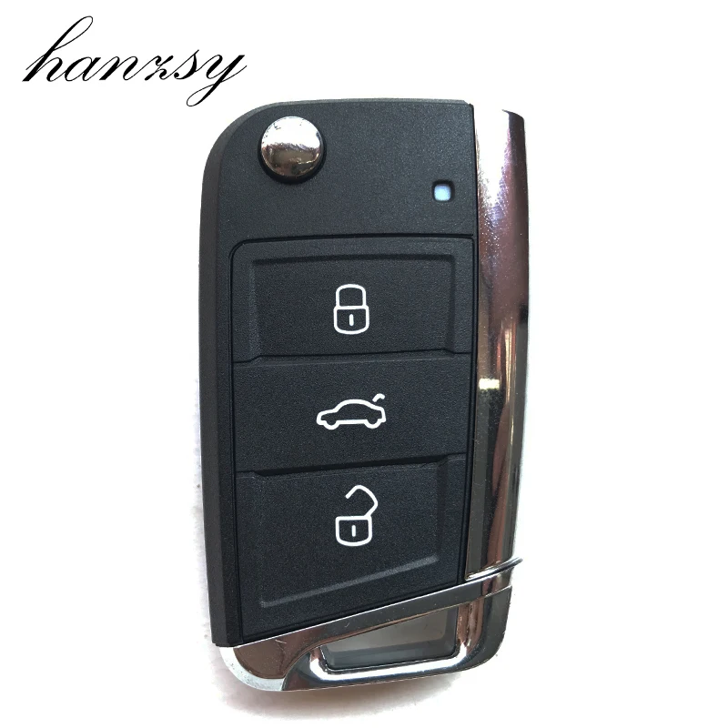 Чехол для складного ключа с 3 кнопками Volkswagen VW Golf 7 Skoda Octavia A7 Seat GTI MK7 | Автомобили и