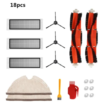

18PC Filter Main Brushes Furry Wig Kit For Xiaomi Roborock S6 S5 MAX S50 S55 S60 S65 E25 E35 Parts New