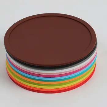 

10cm Round Candy Color Waterproof Silicone Non-slip Heat Resistant Mat Tea Cup Coaster Cushion Holder Kitchen Accessori 5pc/lot