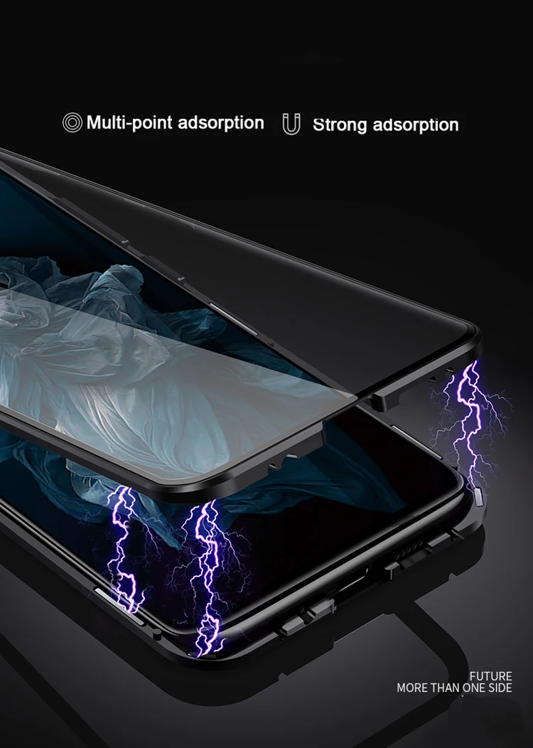 Магнитный адсорбционный чехол для телефона huawei Honor 20 Pro, закаленное стекло, передняя и задняя стеклянная крышка, металлический чехол для huawei Honor 20i