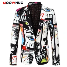 Men's Suit Blazers Personal Fashion Groom's Clothes Jacket Masculino Hombre Printed Slim Fit Smart Casual Men's Coats MOOWNUC Men's Suit Blazers Personal Fashion Groom's Clothes Jacket Masculino Hombre Printed Slim Fit Smart Casual Men's Coats MOOWNUC