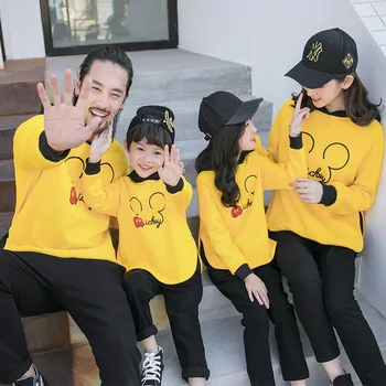 

2020 Parent-child Couple Clothing Family Love Clothes Mother Women Girls Sweatshirt Tops Shirt Father Son Outfits Boys Hoodies