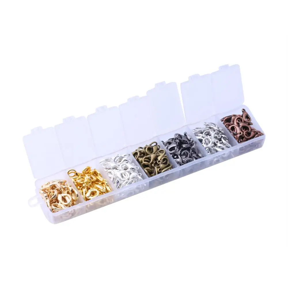 

210pcs/box Mix Color Lobster Clasp for Jewelry Making Zinc Alloy Clasps&Hooks Findings&Components