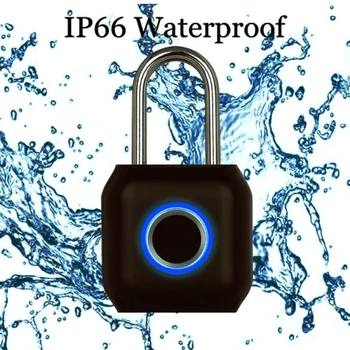 

Security Fingerprint Padlock USB Charging Locker Zinc Alloy Waterproof
