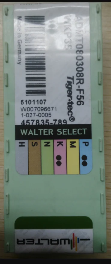 WALTER 10 шт карбидные вставки ADMT080308R-F56 WKP35