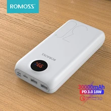 ROMOSS SW30 Pro Power Bank 30000mAh Portable USB C PD 3.0 Quick Charge 3.0 30000mAh Powerbank External Battery for Xiaomi iPhone