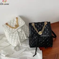 DORANMI высококачественные алмазные рюкзаки решетка для женщин 2019 кожаный школьный рюкзак Роскошные брендовые разработанные рюкзаки Mochila DJB826