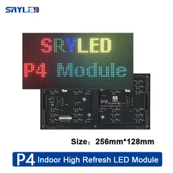 Módulo de led rgb p4, 64*32 pixels, tela smd de led, painel de vídeo para parede, p4, p5, p6, p7.62, p10 dot matrix 256*128mm