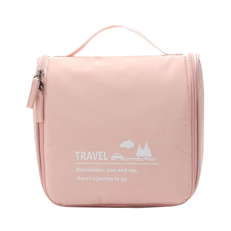 Новая мужская сумка для мытья, переносная большая емкость, сумка для хранения памяти, многофункциональная женская косметичка - Цвет: Розовый