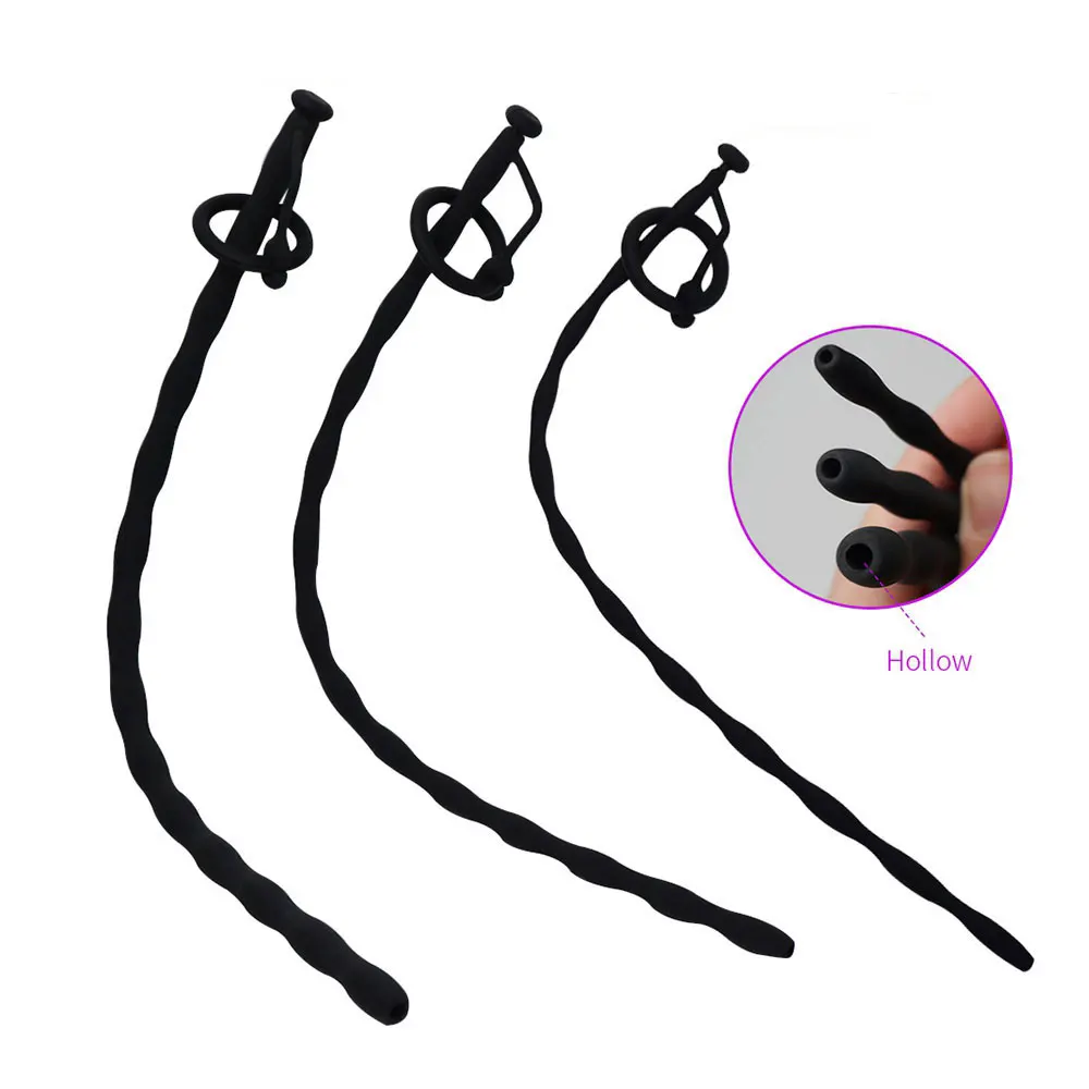 WAKEWAY Silicone Hollow Urethral Catheter Dilator Horse Eye Irritation Adult Sex Toy Men Gay Penis Plug Insertion Urethral Cathe silicone urethral dilator urethral dilator
