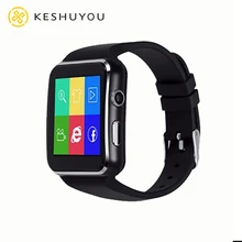 X6 tela curvada relógio inteligente com câmera bluetooth facebook whatsapp apoio sim tf cartão chamada smartwatch para android telefone dz09