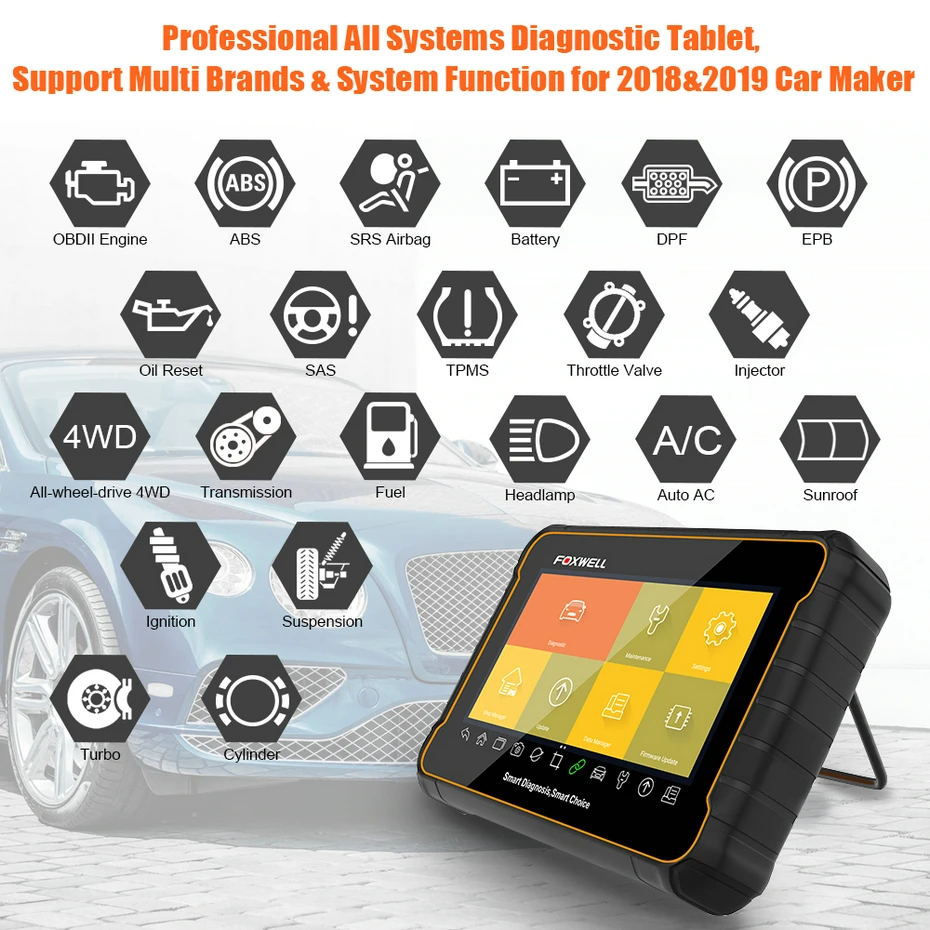 FOXWELL GT60 Plus OBD2 автоматический сканер полная система OBD ODB2 автомобильный диагностический инструмент ECU кодирование активации тест OBD 2 Автомобильный сканер