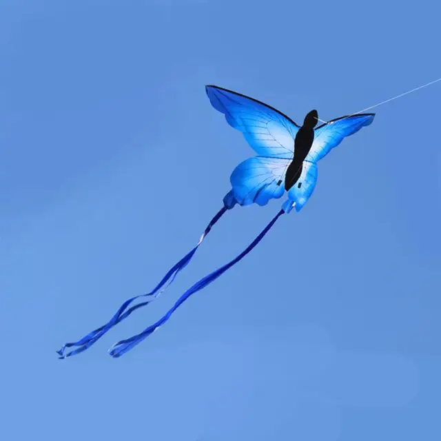 So Beautiful Blue Butterfly Kite Outdoor Fun Kite With 30m Line Kids Toy Summer Sports 4