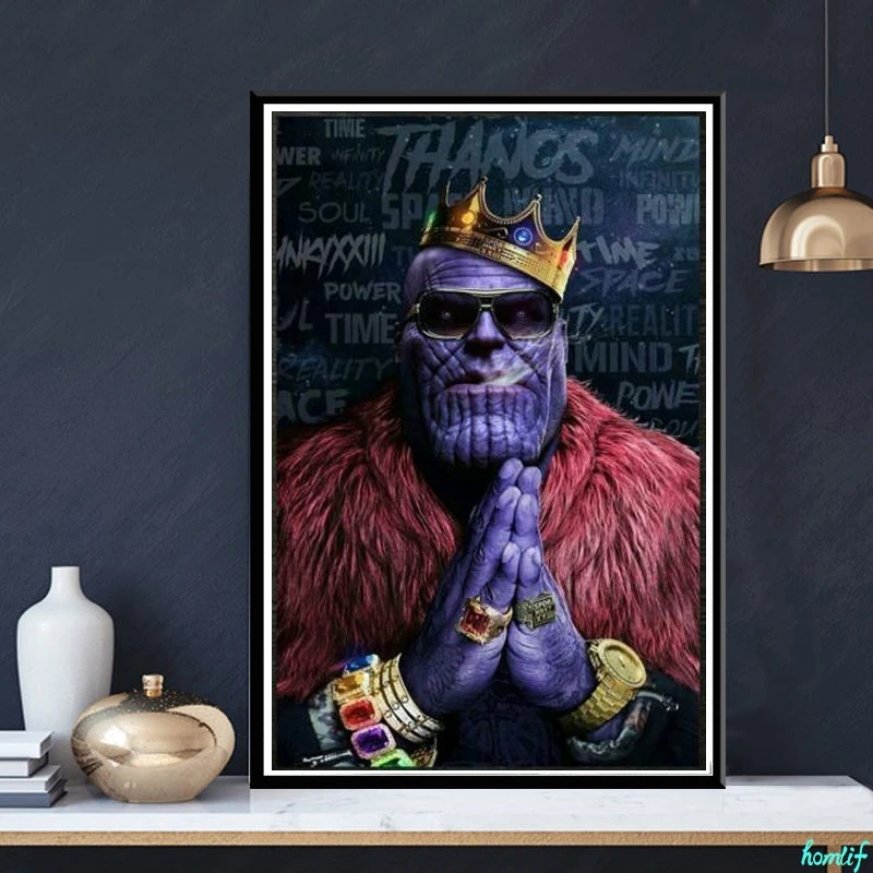 Алмазная вышивка картина танос Мстители эндшпиль Marvel злодей полный