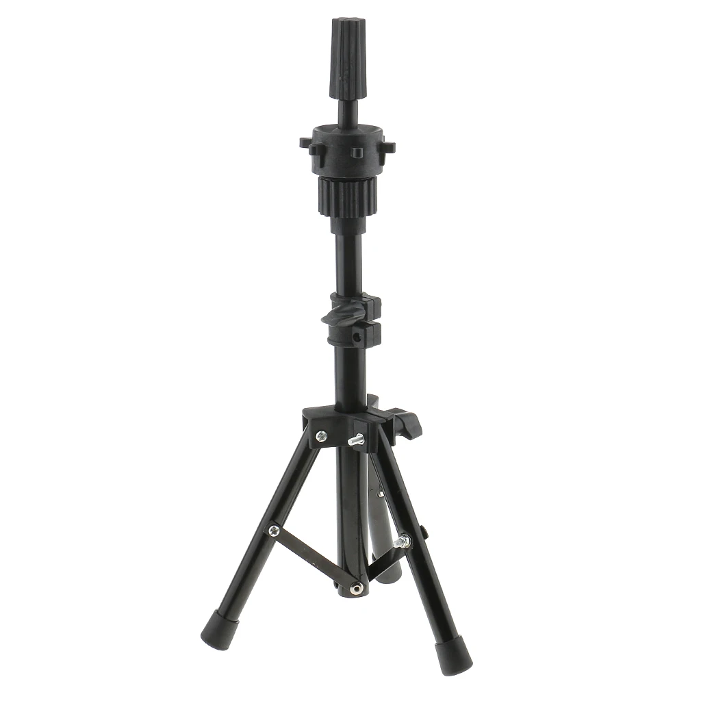 23 inch Cork Canvas Block Mannequin Head for Wig Making with Tripod Support Stand Cosmetology Training Doll Head Manikin Model