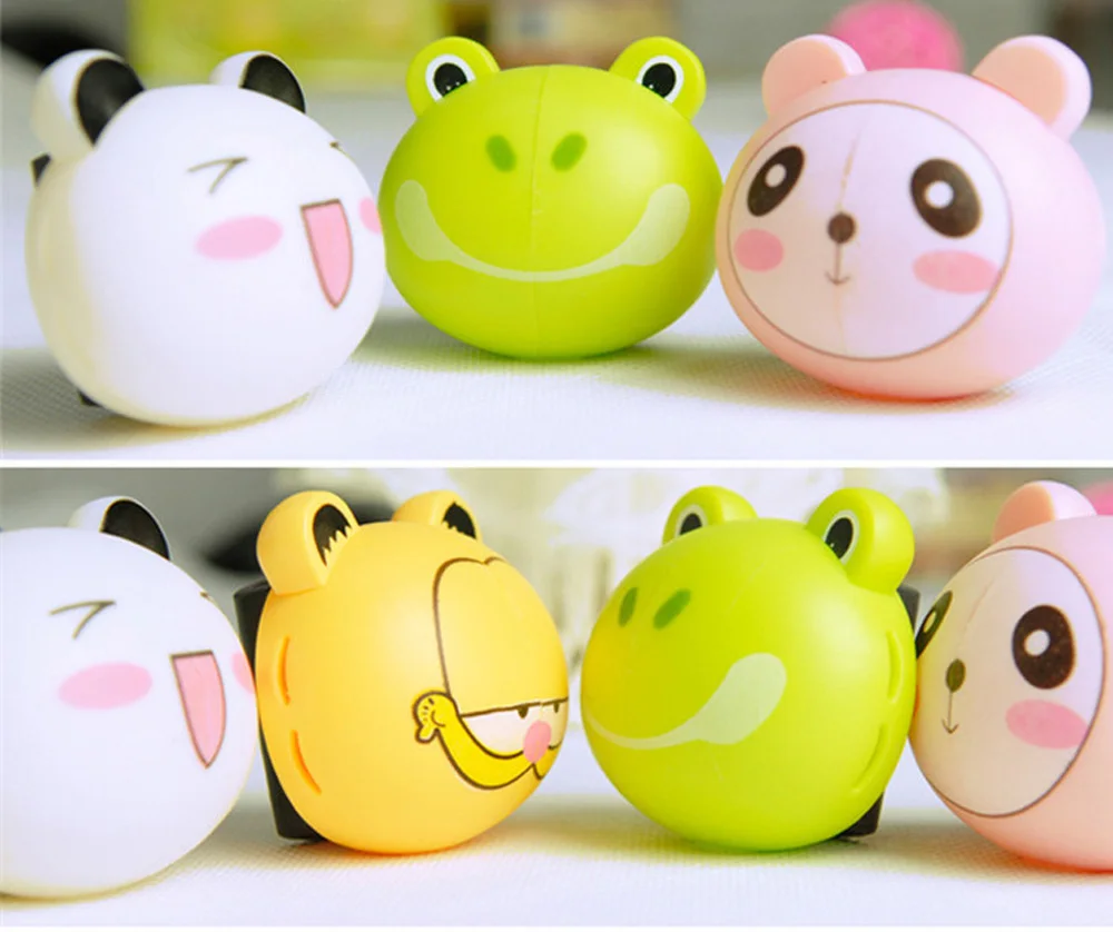 Cute Various Cartoon Animal Head Toothbrush Holder stand with Wall Suction Cup 