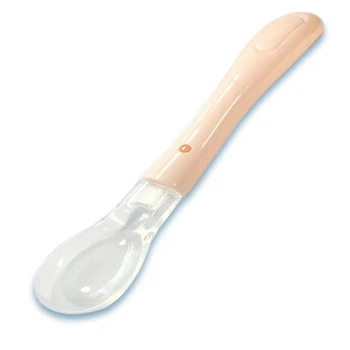 

Dinning Kitchen Anti Slip Portable Safety Tableware Reusable Restaurant Home Non Toxic Baby Spoon Soft Silicone Infant Feeder