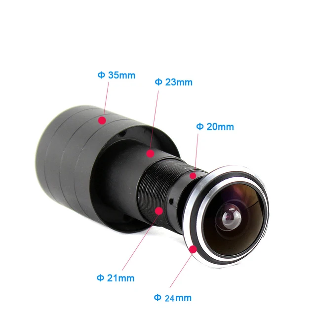 IMX323 sensore 2MP 1080P foro per occhiello porta AHD Mini spioncino telecamera Fisheye StarLight 0.001Lux telecamera di sorveglianza a 170 gradi 3