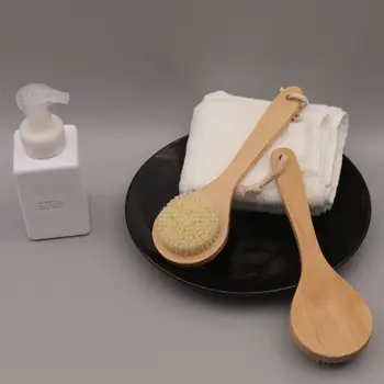 

Bathroom products wooden handle bath brush nylon hair bath brush bath brush massage rub back body brush