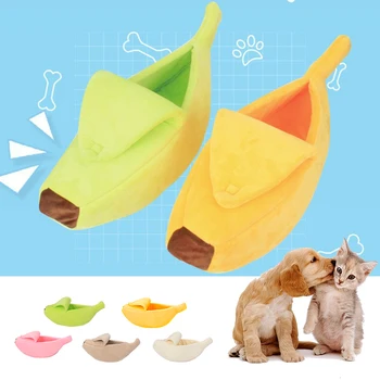 

Banana Shape Pet Dog Cat Mattress House Durable Kennel Puppy Kitten Cushion Basket Warm Portable Dog Cat Litter Pet Supplies New