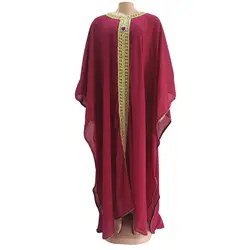 Африканская традиционная вышивка Дашики халат женский из двух частей шифоновые длинные платья