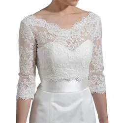 New Hot Sale Wedding Top Bridal Women's Lace Wraps Wedding Bridal Bolero Jacket