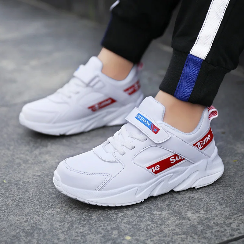 

2019 Autumn And Winter CHILDREN'S Shoes Male STUDENT'S Athletic Shoes Casual Shoes Versatile Leather Warm Breathable Anti-slip W