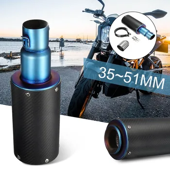 

Universal Motorcycle Exhaust Muffler Pipe Scrub Carbon/Smooth Carbon Fiber Exhaust Pipe For Moto Dirt Bike Scooter